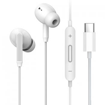 In-Ear Kopfhörer mit USB-C Anschluss 1,2m in weiß